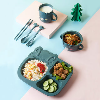 Set Baby Cartoon Dinosaur Dinnerware Set