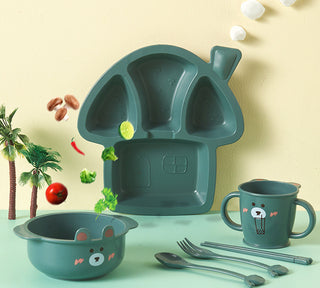 Set Baby Cartoon Dinosaur Dinnerware Set