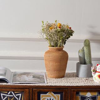 Creative Rattan Woven Decorative Flower Vases