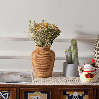 Creative Rattan Woven Decorative Flower Vases