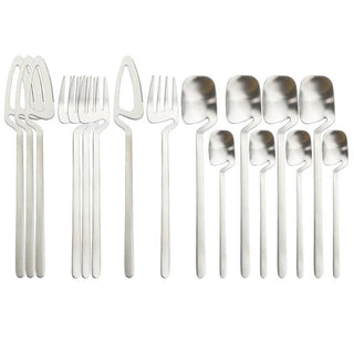 Rainbow Matte Gold Cutlery Set