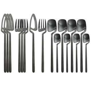 Rainbow Matte Gold Cutlery Set