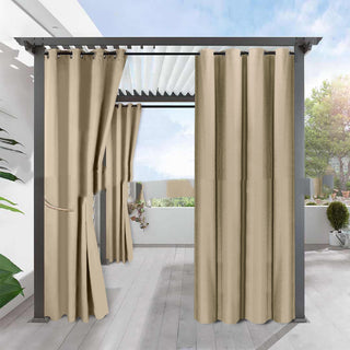 Solid Color Full Blackout Linen Curtain