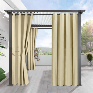 Solid Color Full Blackout Linen Curtain