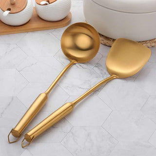 Gold Long Handle Cooking Shovel