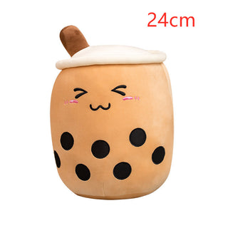 Plush Strawberry Milk Tea Cushion