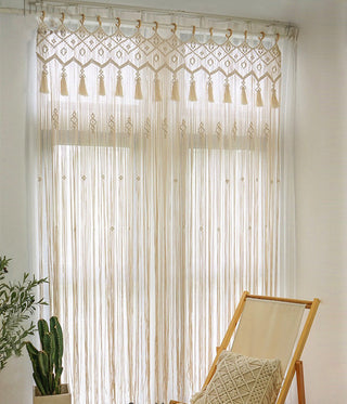 Nordic Woven Tassel Shading Curtain