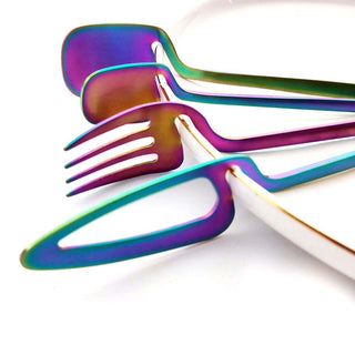 Rainbow Matte Gold Cutlery Set