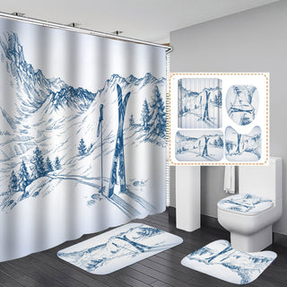 Waterproof Polyester Digital Printing Shower Curtain