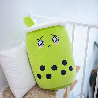 Plush Strawberry Milk Tea Cushion