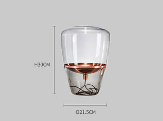 Scandinavian Minimalist Living Room Glass Table Lamp