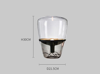 Scandinavian Minimalist Living Room Glass Table Lamp