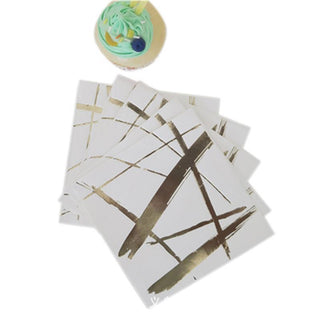 Golden Disposable Tableware for Parties