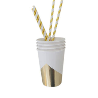 Golden Disposable Tableware for Parties