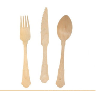 Golden Disposable Tableware for Parties