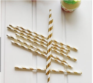 Golden Disposable Tableware for Parties