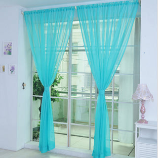 Modern Solid Tulle Sheer Curtains