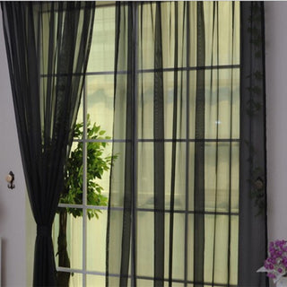 Modern Solid Tulle Sheer Curtains