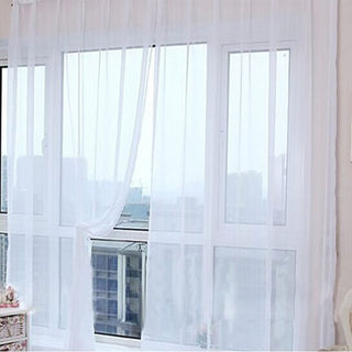 Modern Solid Tulle Sheer Curtains