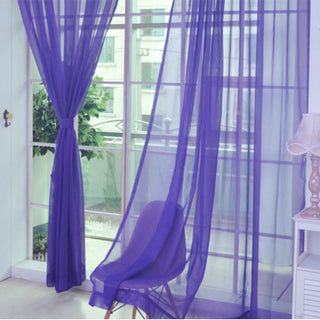 Modern Solid Tulle Sheer Curtains