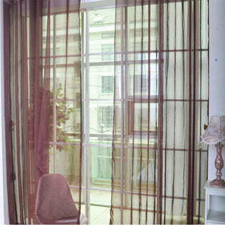 Modern Solid Tulle Sheer Curtains