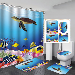 Digital Printing Waterproof Polyester Shower Curtain