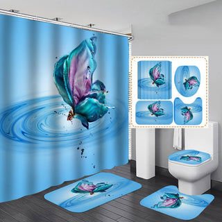 Digital Printing Waterproof Polyester Shower Curtain