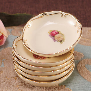 Water-painted Gold-rimmed Tableware Set