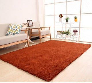 Soft White Plush Living Room Rug