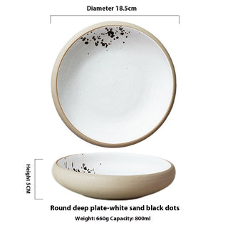 Round Hand-painted Household Dinner Plate