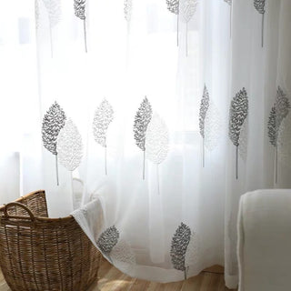 Modern Simple Embroidered Window Curtain