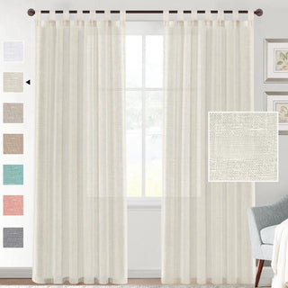 Linen Yarn Transparent Window Curtain