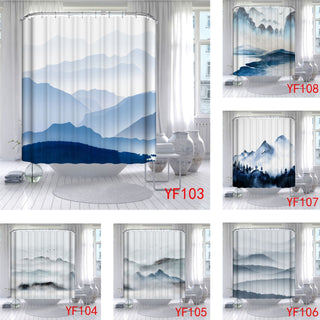 Landscape Print Polyester Bathroom Supplies