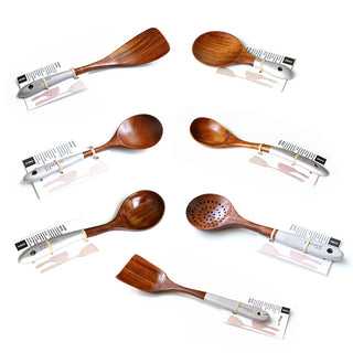 Simple Teak Lacquer Soup Spoon
