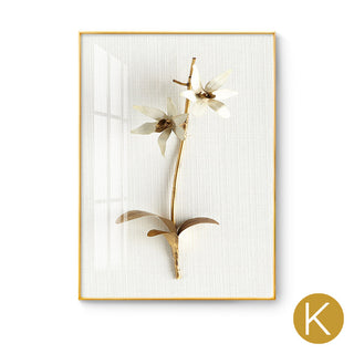 Golden flower modern decorative painting