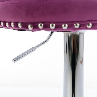 Sasha Velvet Swivel Barstools (Set Of 2)