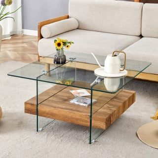 Modern Two Tier Square Coffee Table