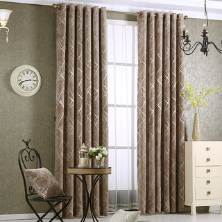 Modern Chenille Blackout Living Curtains