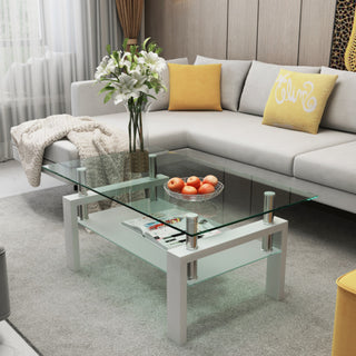 Modern Minimalist Coffee Table (White)