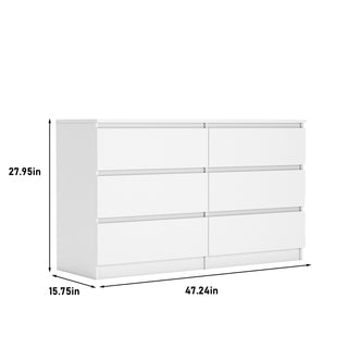 Large 6 Drawer Chest Dresser