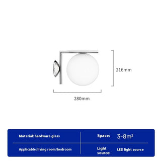 Glass Wall Lamp Bedroom Bedside Lamp