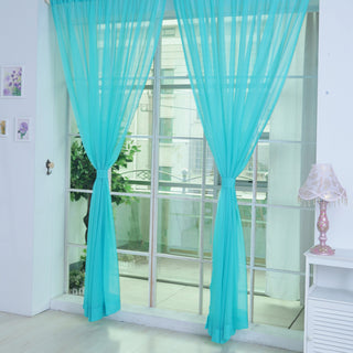 Transparent Solid Color Glass Mesh Curtains