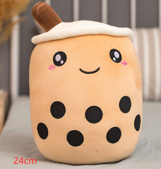 Plush Strawberry Milk Tea Cushion