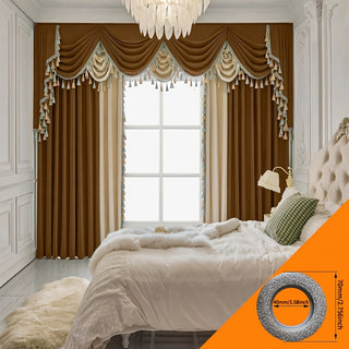 Luxury Velvet Splicing Curtains for Living Room