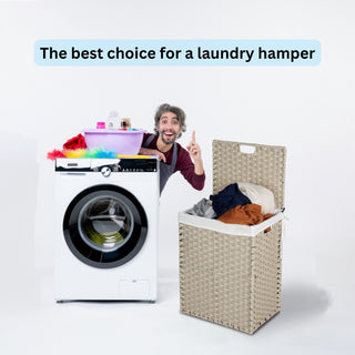 Laundry Hamper Rattan Coating Frame