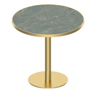 Round Modern Dinning Table 31.5 Inches Bistro Table Tulip Table With Faux Marble Top,Easy Assemble,Sturdy Metal Frame Diameter