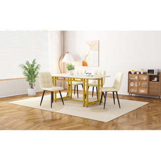 Sleek & Modern Dining Table (Gold)