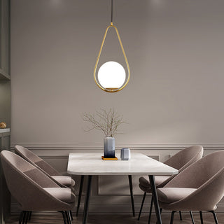 Bedside golden glass ball lamps