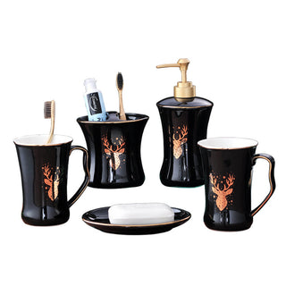 Simple Ceramic Bathroom Four-Piece Set