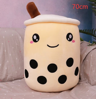 Plush Strawberry Milk Tea Cushion